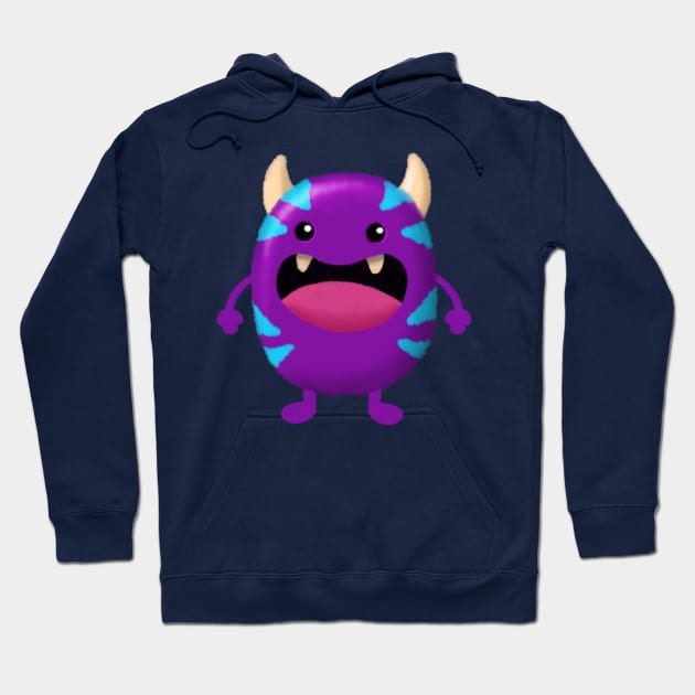 avertodesign Cute Purple Monster Hoodie